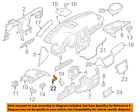 1668252510 Mercedes Oem Instrument Panel Lamp Left