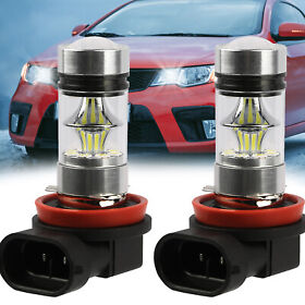 Gpct1109 2 Packs 1000lm 100w H8 H9 H11 Led Fog Drl Light Bulb Waterproof 360 Beam Angle