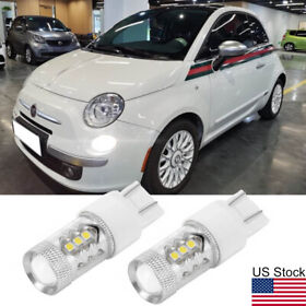 7443 2x Xenon White 80w 6000k Led Daytime Running Light Drl For Fiat 500 2009-19