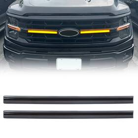 4x4fdxltdrl0001 4x4usa Pair Led Amber Drl With Sequential Turn Signal Lights For 2024 Ford F150 Xlt