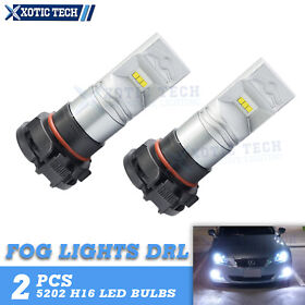 100w 5202 White Led Bulbs Fog Lights For Chevy Colorado 2016 2017 2018 2019 2020