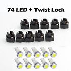 1-smd 702373921349 Partsam White Twist Socket Wedge Led Dashboard Car