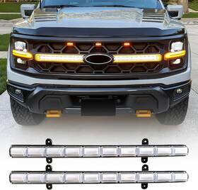 Amfmaa00185 American Modified Clear Lens Led Drl With Sequential Turn Signal Lights For 2024 Ford F150 Tremor