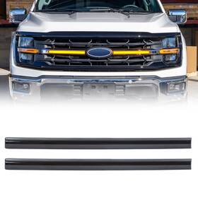Amfmaa00191 American Modified Smoked Amber Led Drl With Sequential Turn Signal Lights For 2024 Ford F150 Xlt