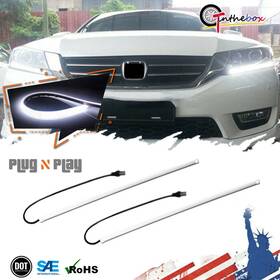 Rb-017pw Apolloled For Honda Accord Sedan 13-15 White Illuminating Led Drl Strip Headlight Retrofit