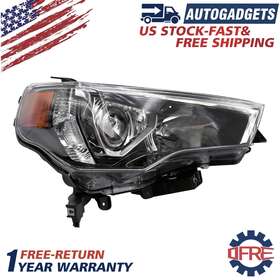 8113035540 Autogadgets Halogen Headlight Assembly Passenger Side For 2014 2021 Toyota 4 Runner Black