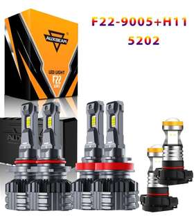 Auto-auxbeam-mufhytd78578 Auxbeam For Gmc Sierra 1500 2500 3500 2007-2013 6x Led Headlight Fog Light Bulbs