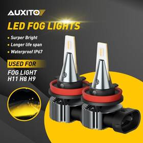 Auxito 782890730358 Led Light H11 Fog H8 Bulb H9 3000lm Super Daytime Yellow Running Lamp I9