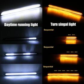 Wwd-ffe-79513 Auxito Autoparts 2x 27.5cm/10.8 Inch Led Headlight Strip Light Bar Signal Turn Drl Sequential Flowing