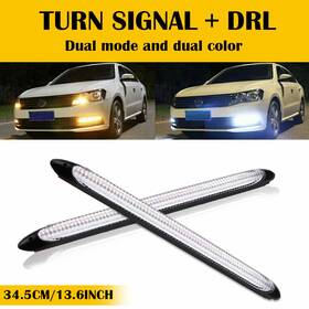 Wwd-ffe-79514 Auxito White Amber Drl Dynamic 34.5cm Turn Signal Led Light Strip Daytime Running
