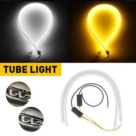 Xpd-kkk-39151 Auxito Flexible Amber Turn Signal White Car Daytime Drl Led Running Strip Lights