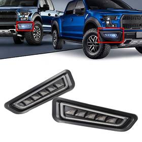 B-shiparts 550731188862 6 Led Daytime Running Light Turn Signal Fog Lamp For Ford F150 Raptor 2017-2019