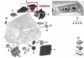 63117428791 Bmw Oem Valeo 16-19 X1 F48 Led Drl Daytime Running Light Module Left Side Bulb