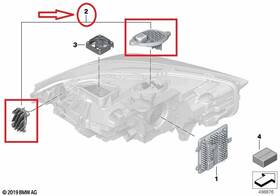 63119448116 Bmw Oem 2 Series F40 F44 Led Drl Daytime Running Light Turn Signal Modules Set