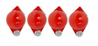 C4vy-10b870-r-4 Scott Drake Mustang Instrument Panel Light Filter Set Red