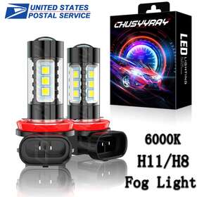 2023chu-2955plush11 Chusyyray For Toyota Camry 2007-2014 2x H11 Led Fog Light Bulbs Kit White Foglight 6000k