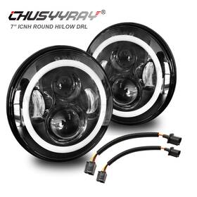 H6016 Chusyyray H6024 H6012 H6014 H6015 1set Halo Fits Chevy Chevelle 1971 1972 1973 7inch Led Headlights Hi/lo Beam Drl
