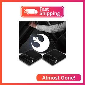 Dmstore Cdl-07 2pcs 3d Magnetic Car Door Step Led Welcome Logo Shadow Ghost Light Projector Lam