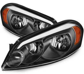 25958359 Dyh Autoparts 25958360/25958359 Black Housing Headlights With Led Drl Pair For 2006-2013 Chevrolet Chevy Impala