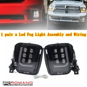 Hl-399-bk Fog Lamp Drl Headlight Assembly For Dodge Ram 1500 2013-2018 Led Driving Lights