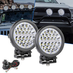 Buy-0101-dl07drlw-2-usa For Jeep Wrangler Jl Jk 18-22 7inch Round Led Driving Lights Bumper Roof Dt Wiring