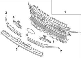 Sl1z-99402a30-ab Ford Genuine Grille Lamp
