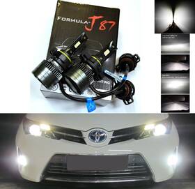12085 Formula-j87 731946684633 Led Kit G8 100w Ps19w 5201 6500k White Two Bulbs Daytime Light Drl Upgrade