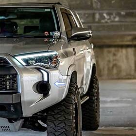 Glow-guru Gldr011rn4-tm1 Led Drl Daytime Running Light For 2014-2024 Toyota 4runner Fog Turn Signal