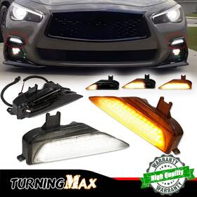Rb-392b Gtinthebox Led Mirror Sequential Turn Signal And Fog Light For Infiniti Q50 Q60 Q70 2014-2022