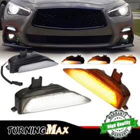 Rb-392c Gtinthebox Turn Signal Replace Frosted White Lens Switchback Led Daylight For Infiniti Q50