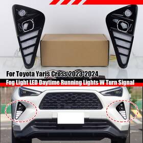 Hy008517 Han For Toyota Yaris Cross 2023-24 Led Fog Light Bezel Cover Daytime Running Lights