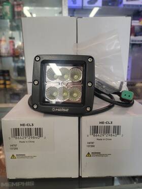He-cl3 Heise 3 Inch Cube Lights Pair Driving/ Fig White