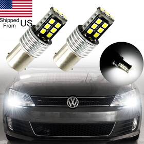 15-smd Hexed Tech Df24 2pcs 1156 White Led Daytime Running Light Bulbs For Vw Jetta 2011-2017