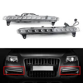 Hkseller-au 550724758645 Led Drl Daytime Running Light Turn Signal Fog Lamp For Audi Q7 2006-2009 2007