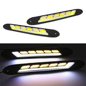 Hukyu 612046913314 1 Pair Car Led Daytime Running Light Strip Drl Driving Fog Turn Signal Lamp