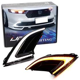 70-782-switchback Ijdmtoy Lower Corner Filler Fit Switchback/sequential Blink Led Drl For 23 Honda Accord