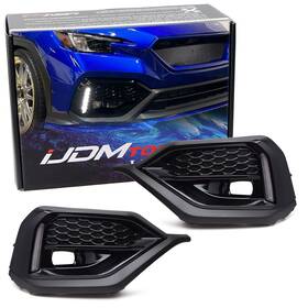 70-810-switchback Ijdmtoy Japan Spec White/amber Switchback Sequential Led Drl Fog Bezels For 22-up Wrx Vb