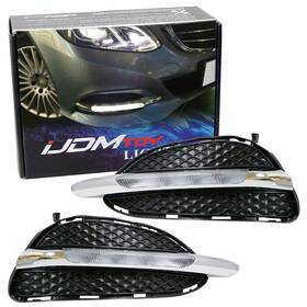Fs70fs758 Ijdmtoy Direct Fit 10w Led Daytime Running Lights For 13-15 Mercedes E350 Regular Bumper