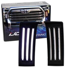 Fs70fs780-switchback Ijdmtoy Vertical Front Side Grille Fit Switchback Led Drl Lights For 22-up Toyota Tundra