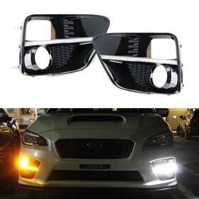 Fs70fs811-switchback Ijdmtoy Switchback Led Daytime Running Light/turn Signal Fog Light Bezels For 15-17 Wrx