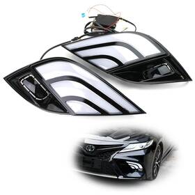 Fs70fs848-switchback Ijdmtoy White/amber Led Daytime Lights With Sequential Turn Signal For 18-20 Toyota Camry