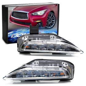 Fs70fs895-oem Ijdmtoy Oe-spec Clear Lens Lower Bumper Amber Led Turn Signal Lamp Assy For Infiniti Q50
