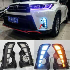 Hy001900 Ixuanzz Led Daytime Running Light Fog W Turn Signal For Toyota Highlander 2017-19