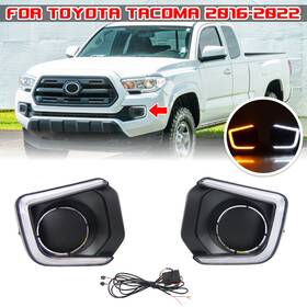 Hy009396 Ixuanzz For Toyota Tacoma 2016-2022 Led Fog Light Daytime Running Lights W Turn Signal