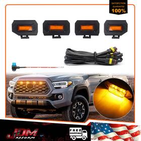 Jdm-018-t Jdmtech Rb-008aa For 2020-22 Toyota Tacoma Trd Sport Offroad Raptor Style Amber Led Grille Lights