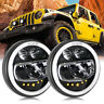 Jg-j007 Led Headlights Halo Drl And Amber Turn Signal For Jeep