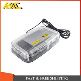 Adv181603 Kac Emergency Flashing Warning Lamps With Magnetic Base Yellow And White 48led 12-24v