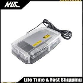 Spe203367 Kac Warning Lamps With Magnetic Base Yellow And White 48led 12-24v Emergency Flashing