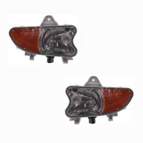 Llx-pair-gm2562101c-cl360a70 Karparts360 For Buick Enclave 2008-2012 Daytime Running Light Driver And Passenger Pair Capa