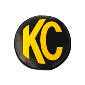 5102 Kc Hilites 6 Inch Round Soft Cover Pair - Black With Yellow Logo